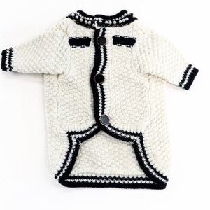 Tweed Pet Sweater Cardigan